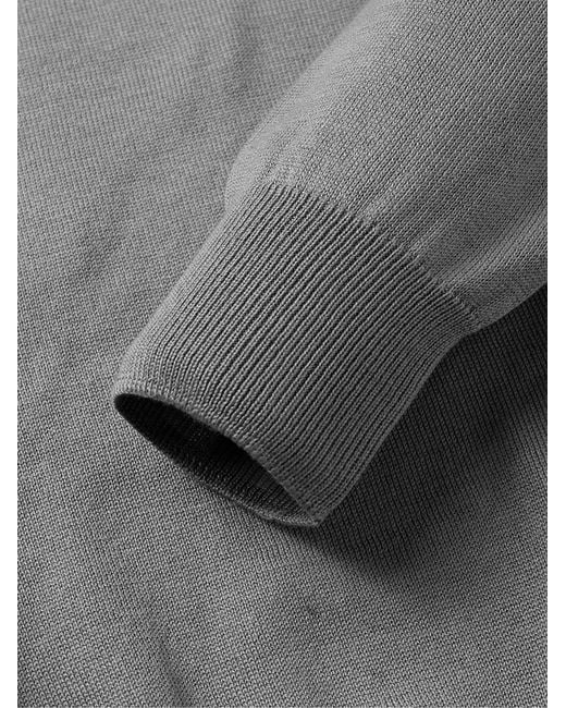 Handvaerk Gray Pima Cotton Sweater for men