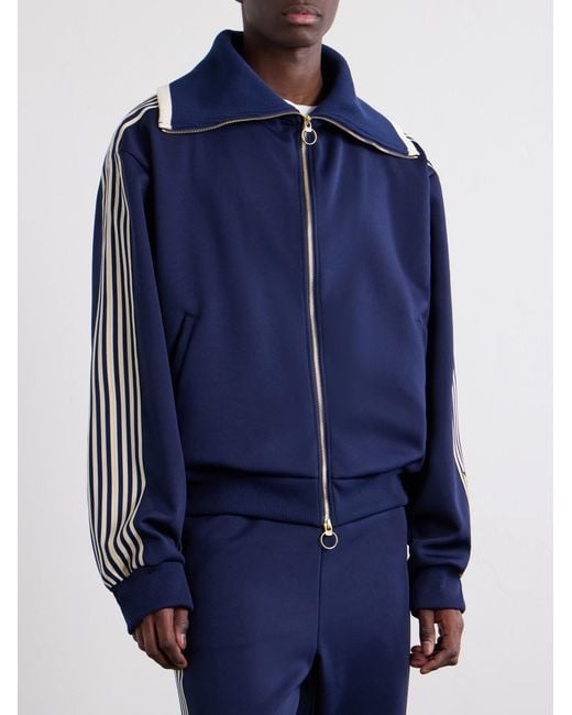 Kapital Blue Striped Jersey Track Jacket for men
