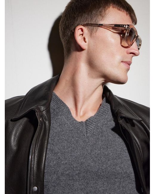 Dita Eyewear Natural Detron Square-Frame Acetate Sunglasses for men
