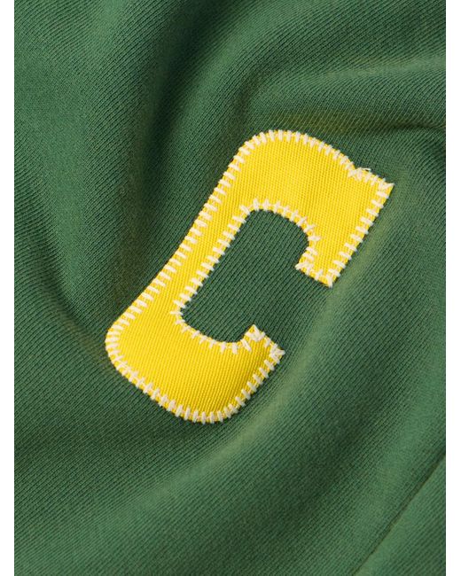 CHERRY LA Green Championship Parachute Straight-leg Logo-appliquéd Cotton-jersey Sweatpants for men
