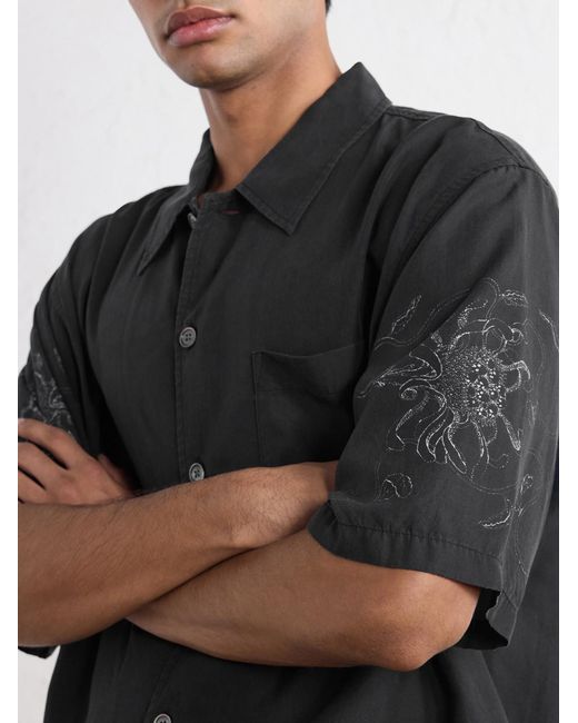 Our Legacy Black Every Printed Lyocell Shirt for men