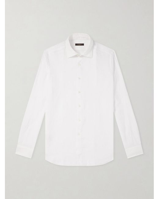 Slowear White Linen Shirt for men