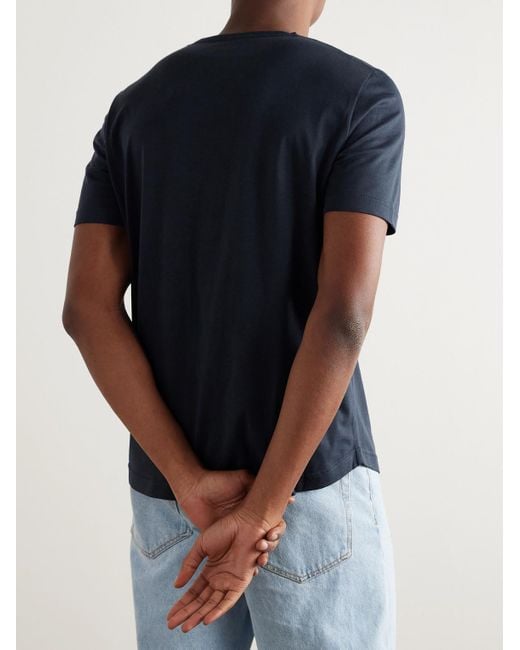 Loro Piana Blue Slim-Fit Silk And Cotton-Blend Jersey T-Shirt for men