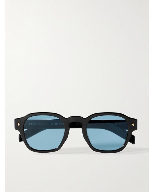 Prada Blue Round-Frame Acetate Sunglasses for men
