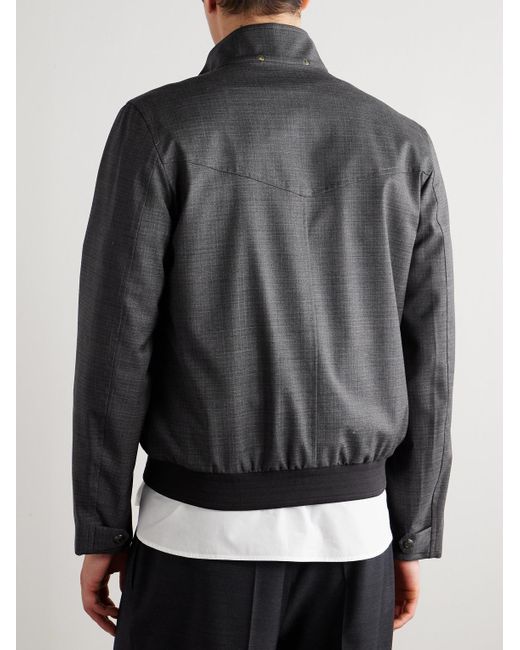 Paul Smith Gray Checked Wool Bomber Jacket for men