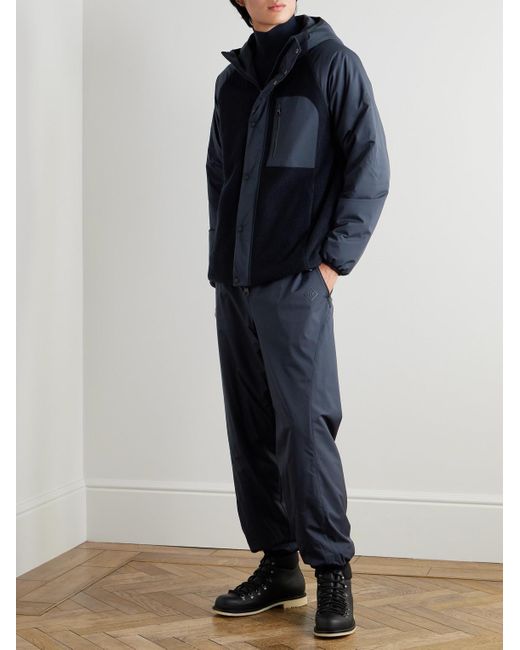 Loro Piana Blue Apo Panelled Storm System® Cashmere-jersey Hooded Ski Jacket for men