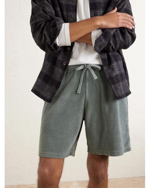 Hartford Gray Straight-leg Cotton-terry Drawstring Shorts for men