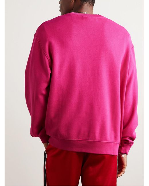 The Elder Statesman Pink Daily Crew Cotton And Cashmere-Blend Jersey Sweatshirt for men