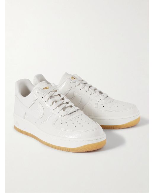 Nike White Air Force 1 '07 Lx Croc-effect Leather Sneakers for men