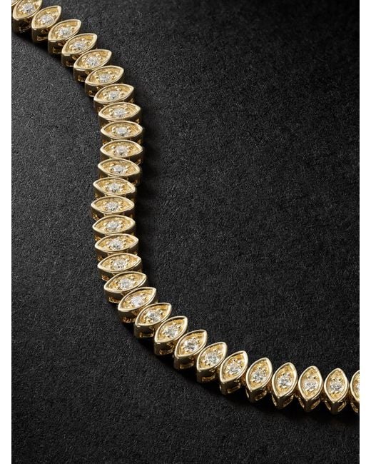 14-Karat Diamond Bracelet di Sydney Evan in Black da Uomo