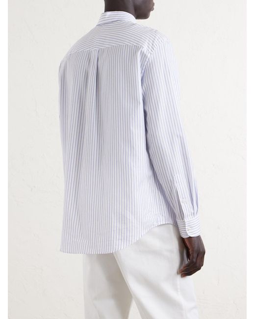 Dunhill White Striped Cotton Shirt for men