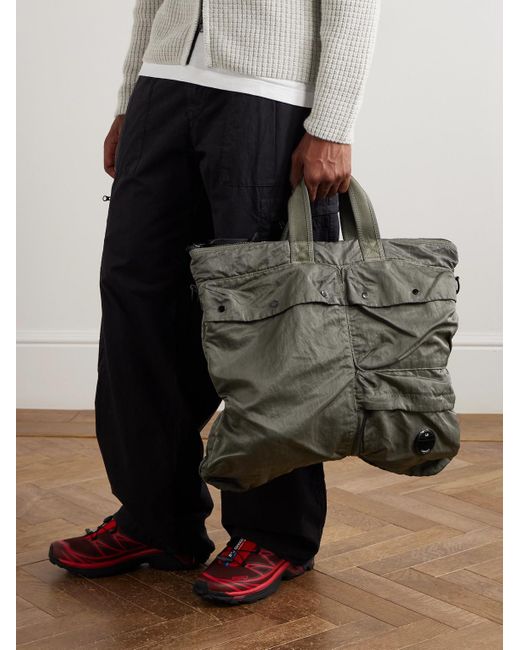 C P Company Tote aus "Nylon B"-Material mit Logoapplikation in Stückfärbung in Gray für Herren