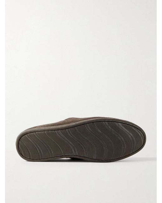 STÒFFA Brown Suede Slippers for men