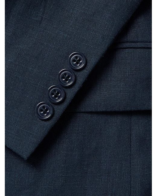 Ralph Lauren Blue Kent Slim-Fit Double-Breasted Linen Suit Jacket for men