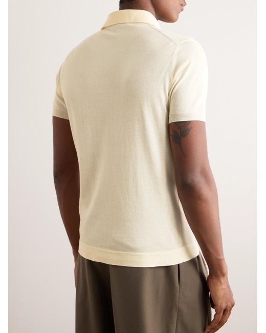 Loro Piana Natural Bay Cotton Polo Shirt for men