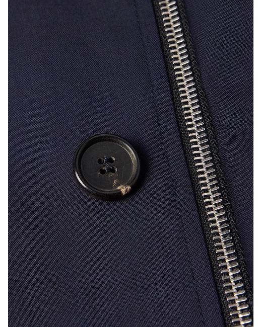 Paul Smith Blue Storm System® Wool Jacket With Detachable Gilet for men