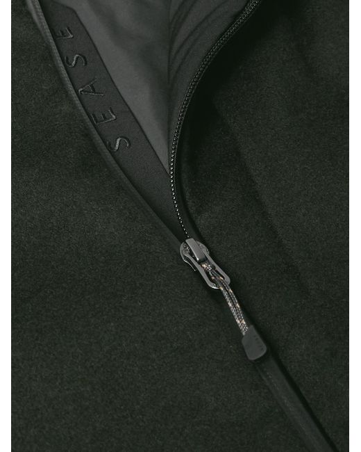 Sease Green Balma 2.0 Padded Coated-Cashmere Hooded Jacket for men