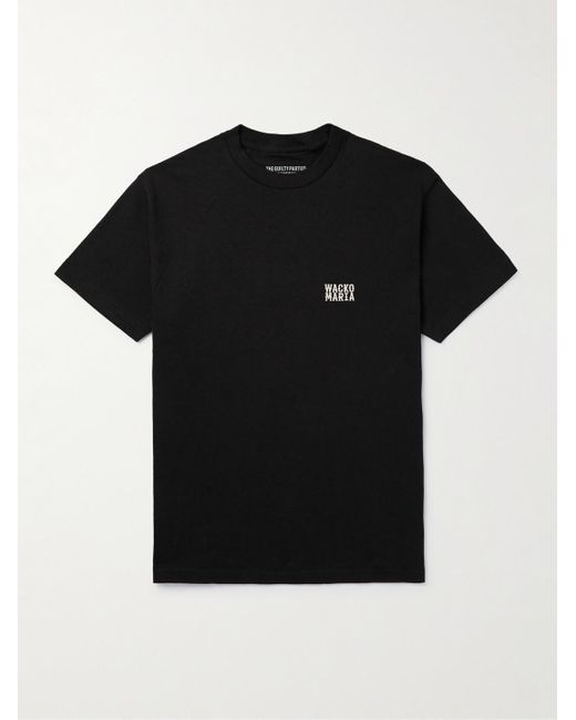 Tim Lehi T-shirt in jersey di cotone con stampa e logo ricamato di Wacko Maria in Black da Uomo