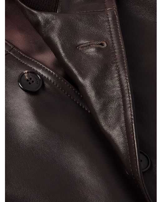 Slowear Black Leather Jacket for men