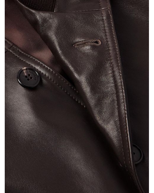 Slowear Black Leather Jacket for men