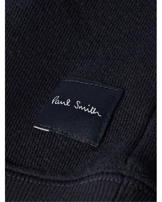 Paul Smith Blue Striped Appliquéd Cotton-jersey Sweatshirt for men