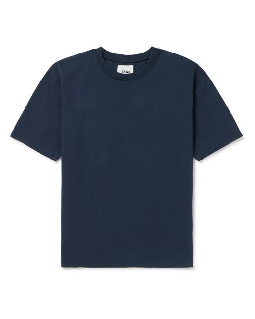 Drake's Blue Cotton-jersey T-shirt for men