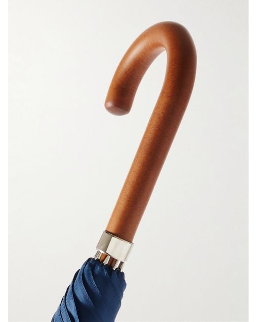 Kingsman London Undercover Argylle Regenschirm mit Griff aus Holz in Blue für Herren