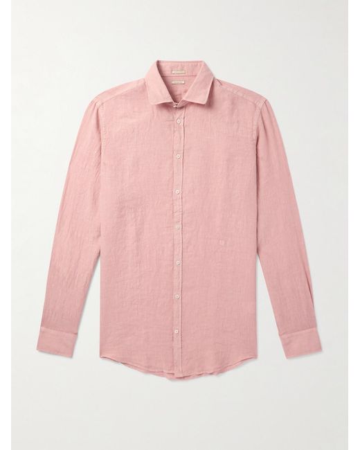 Massimo Alba Pink Linen Shirt for men