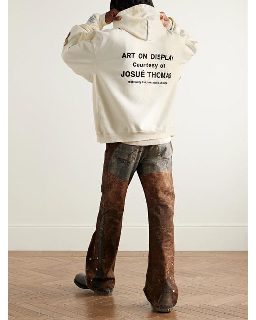 GALLERY DEPT. Natural Studio Oversized Logo-Print Embroidered Cotton-Jersey Hoodie for men