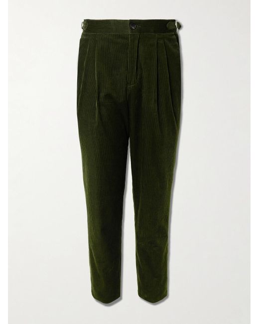 Mr P. Green Slim-Fit Straight-Leg Cotton And Cashmere-Blend Corduroy Tuxedo Trousers for men