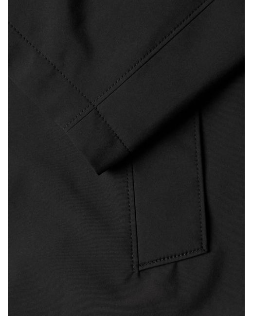 Car coat in shell Windmate Storm System® con finiture in camoscio Sebring di Loro Piana in Black da Uomo