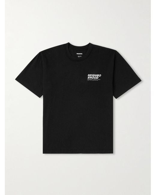 Neighborhood T-Shirt aus Baumwoll-Jersey mit Logoprint in Black für Herren