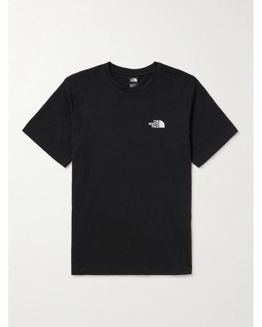 The North Face Black Simple Dome Logo-print Cotton-jersey T-shirt for men