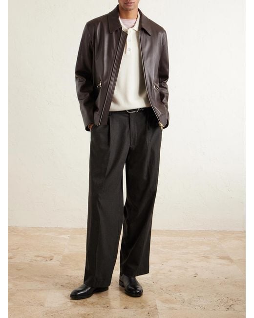 Paul Smith Brown Leather Jacket for men