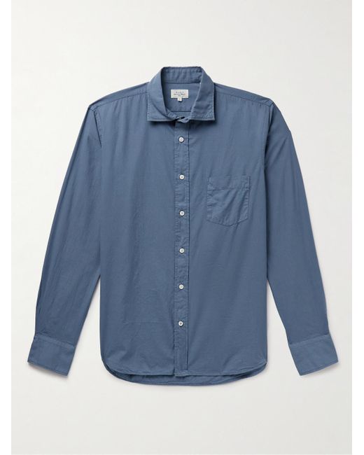 Hartford Blue Paul Pat Cotton-voile Shirt for men