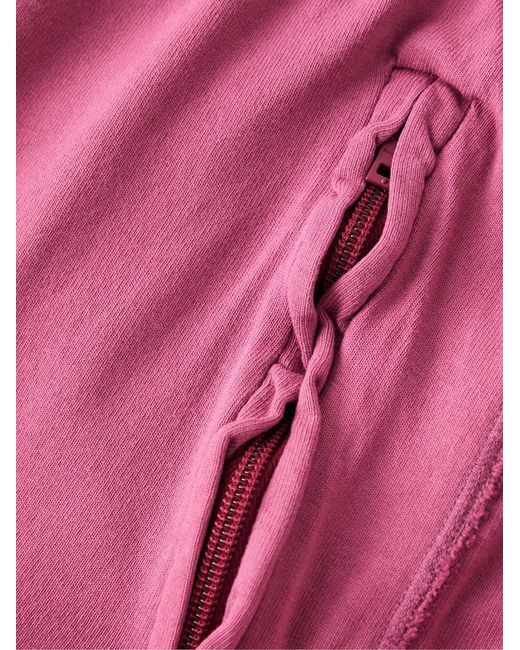 Acne Pink Straight-Leg Cotton-Jersey Shorts for men