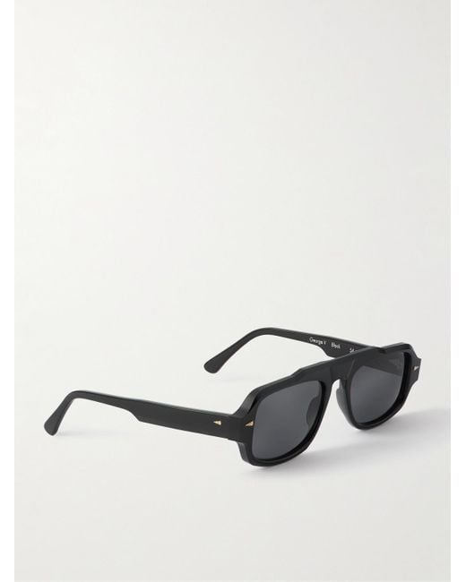 Ahlem Black George V Aviator-Style Acetate Sunglasses for men
