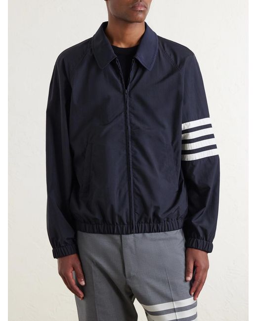 Thom Browne Blue Striped Ripstop Track Jacket for men