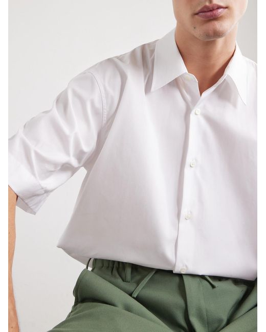 Dries Van Noten White Cassidye Cotton-poplin Shirt for men