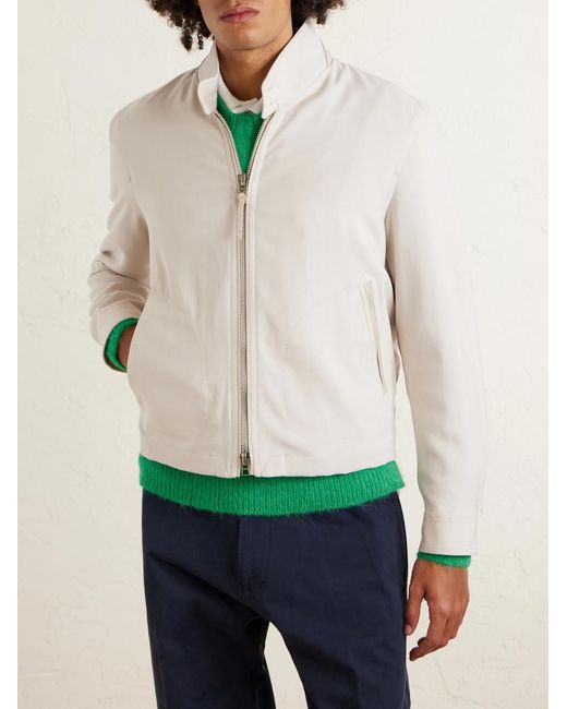 Tom Ford Natural Leather-trimmed Virgin Wool for men