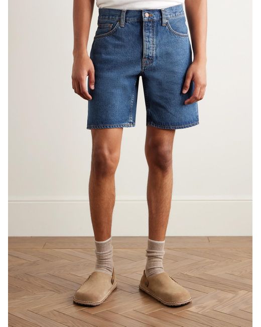 Shorts A Gamba Dritta di Nudie Jeans in Blue da Uomo