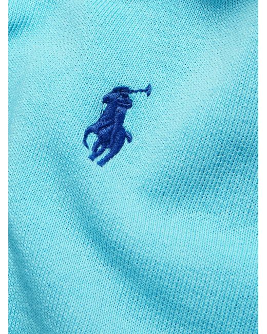 Polo Ralph Lauren Blue Cotton-Blend Jersey Polo Shirt for men