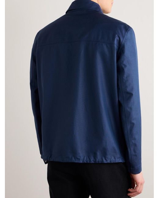 Brunello Cucinelli Blue Linen And Silk-blend Jacket for men