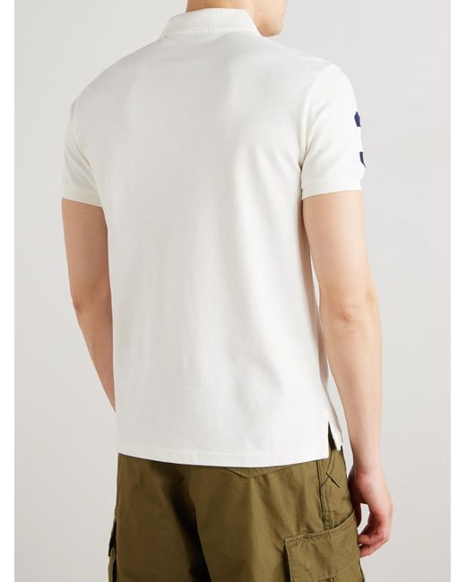 Polo Ralph Lauren Green Slim-Fit Logo-Embroidered Striped Cotton-Piqué Polo Shirt for men