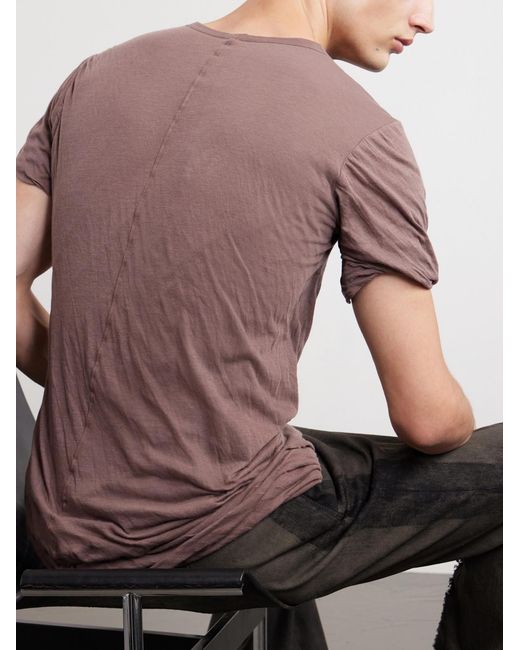 Rick Owens Pink Double Cotton T-Shirt for men