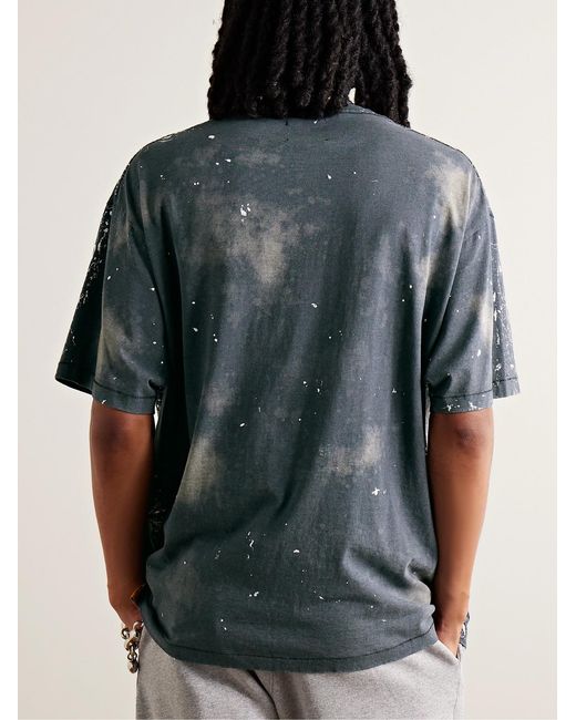 GALLERY DEPT. Gray Paint-Splattered Bleached Cotton-Jersey T-Shirt for men