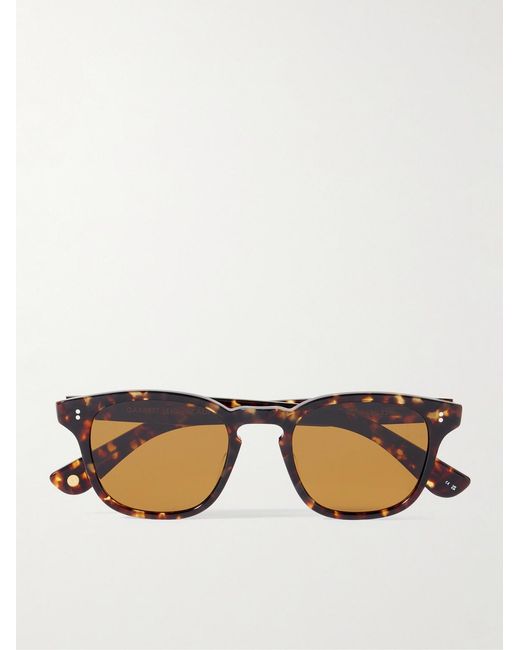 Garrett Leight Brown Ace Ii Sun D-Frame Tortoiseshell Acetate Sunglasses for men