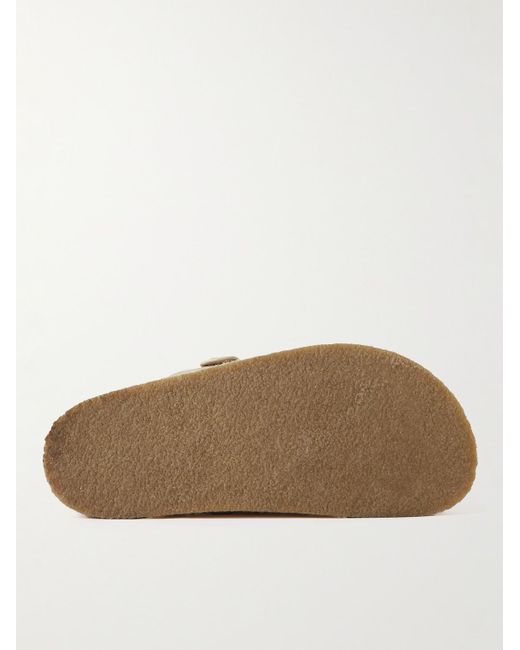 Polo Ralph Lauren White Turbach Jute-Trimmed Suede Clogs for men
