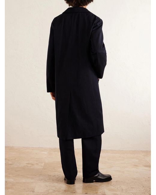 A.P.C. Black Double-breasted Twill Trench Coat for men