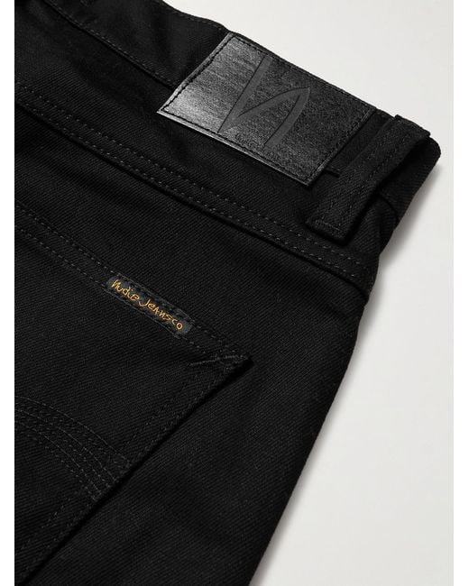 Nudie Jeans Black Steady Eddie Ii Slim-Fit Tapered Organic Jeans for men